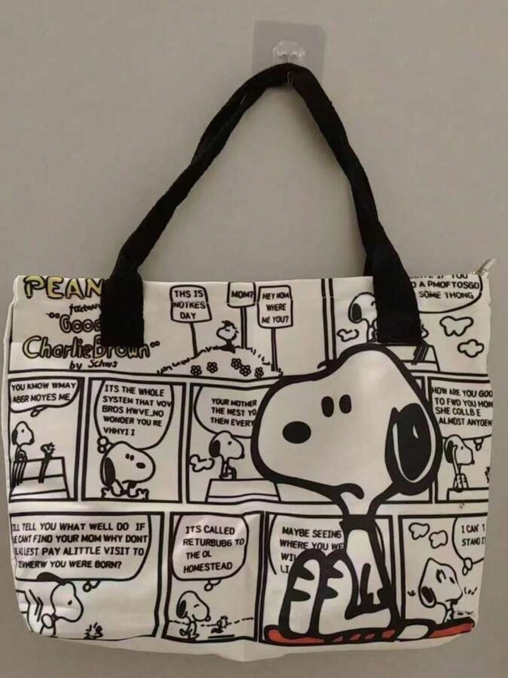 Snoopy Peanuts Comic Strip Tote Bag NEW 🏷️